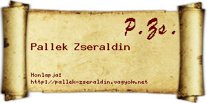 Pallek Zseraldin névjegykártya
